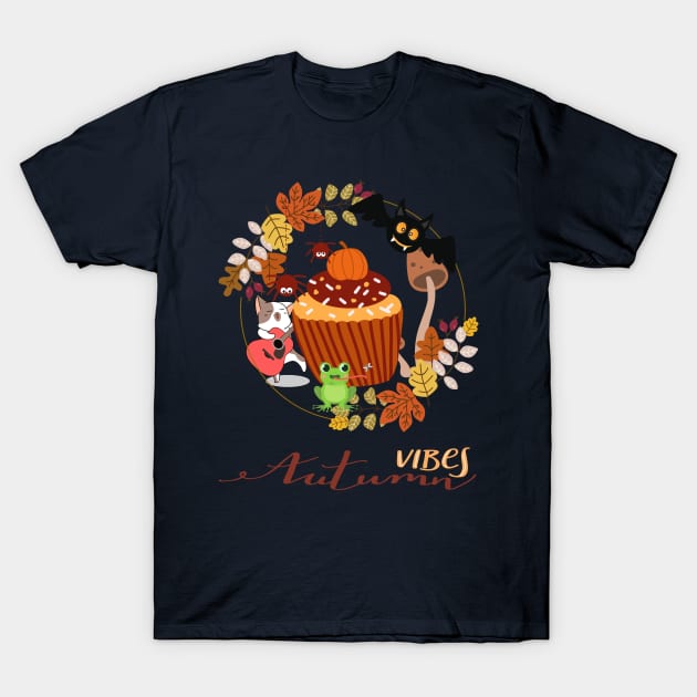 Autumn vibes with animals T-Shirt by Vibe Check T-shirts